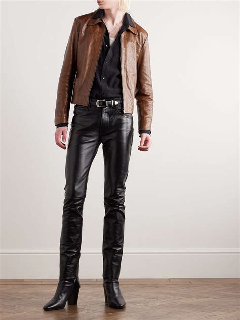 celine homme leather jacket